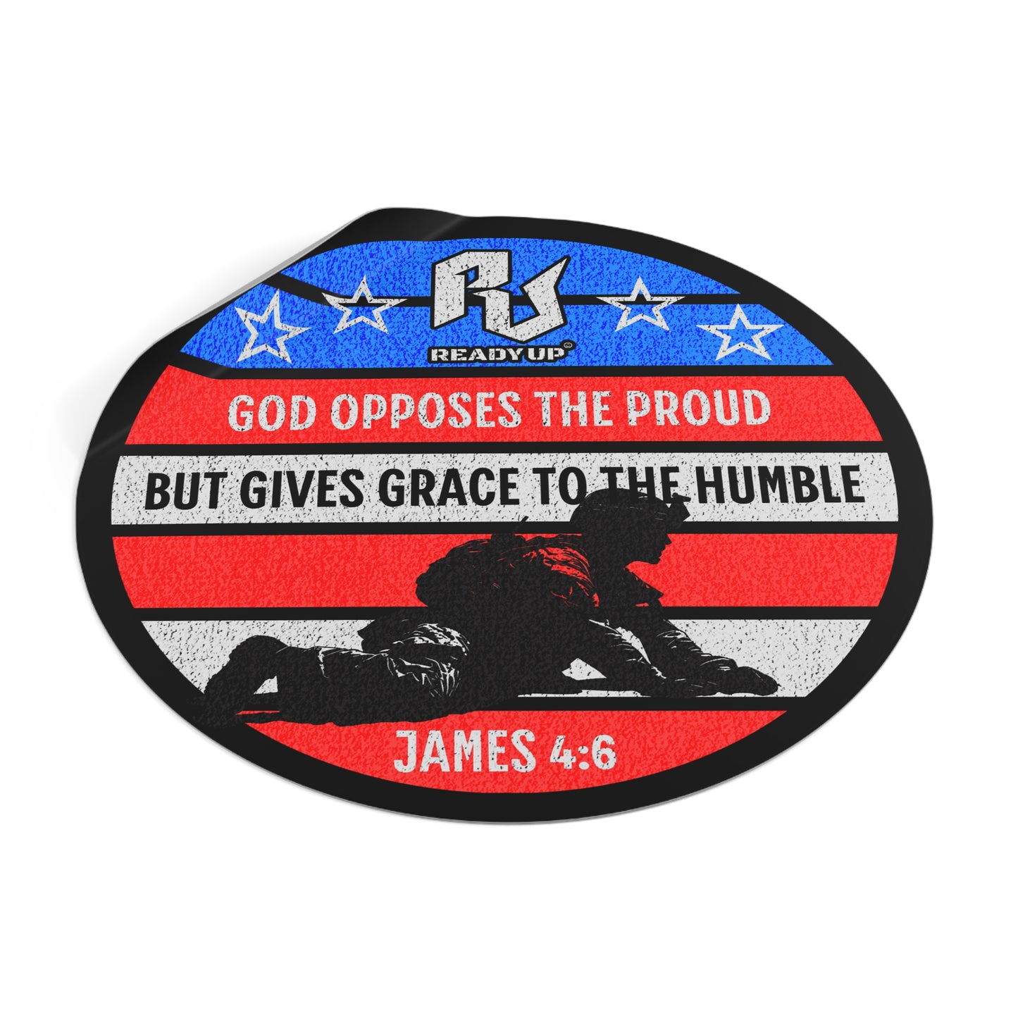 God Opposes the Proud – James 4:6: Freedom Vinyl Sticker