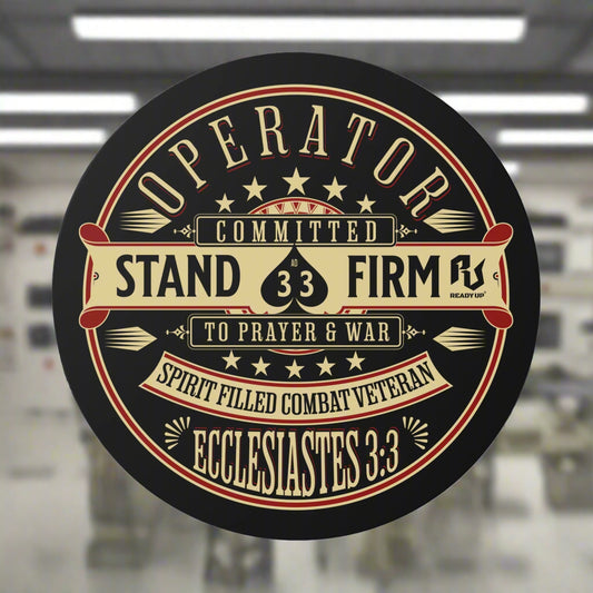 Committed to Prayer & War – Ecclesiastes 3:3 Round Vinyl Sticker