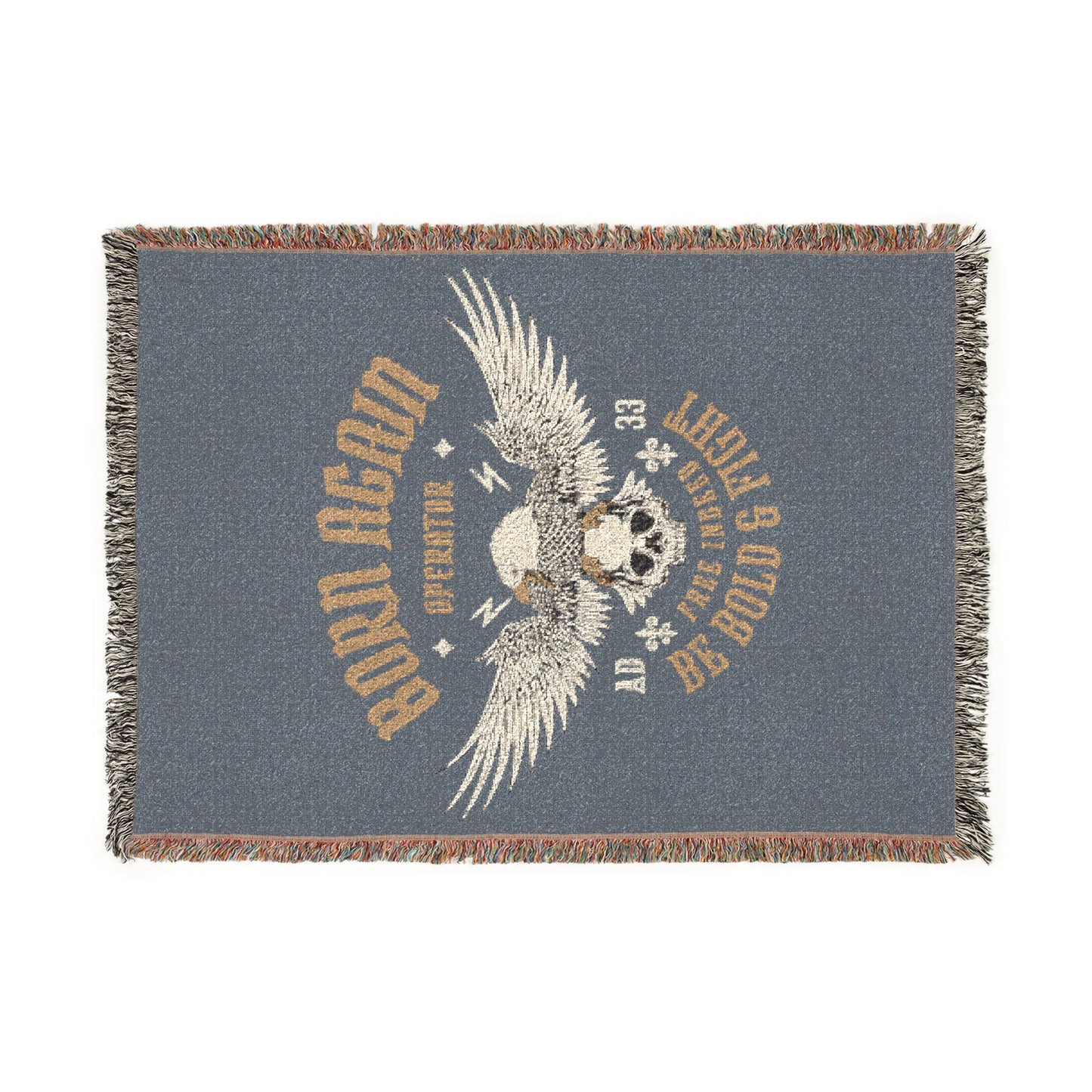 Vintage Born Again Operator Woven Blanket