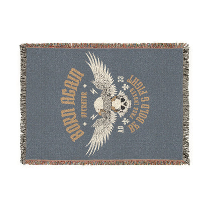 Vintage Born Again Operator Woven Blanket